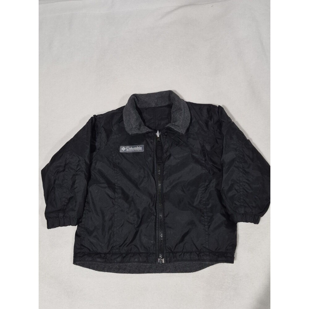 Columbia Boys Double Sided Overlay Full Zip Fleece Jacket Black Size 4T - Talbot